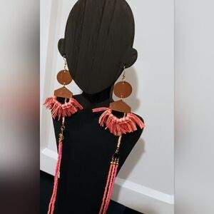 Tassel Bead Necklace set